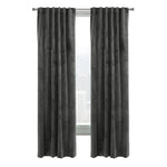 CommonWealthSeren Room Darkening Dual Header Curtain Panel 50" x 108" Charcoal