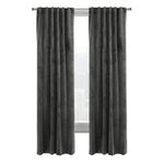 CommonWealthSeren Room Darkening Dual Header Curtain Panel 50" x 84" Charcoal