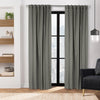 CommonWealthGalati Room Darkening Dual Header Curtain Panel 52" x 84" Charcoal