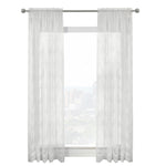 CommonWealthMona Lisa Sheer Rod Pocket Curtain Panel 56" x 84" White