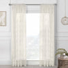 CommonWealthMona Lisa Sheer Rod Pocket Curtain Panel 56" x 63" Eggshell