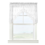 CommonWealthMona Lisa Sheer Rod Pocket Swag Valance Set 72" x 32" White