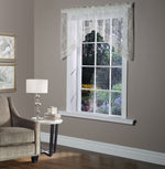 CommonWealthMona Lisa Sheer Rod Pocket Swag Valance Set 72" x 32" Eggshell