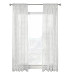 CommonWealthMona Lisa Sheer Rod Pocket Curtain Panel 56" x 54" White