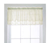 CommonWealth Home Fashions Hathaway Sheer Rod Pocket Flat Valance 54"x17" Cream