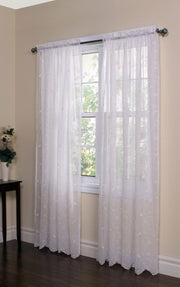 CommonWealthHathaway Sheer Rod Pocket Curtain Panel 54