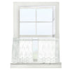 CommonWealthMona Lisa Sheer Rod Pocket Curtain Tiers Pair each 28" x 24" White