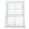CommonWealthMona Lisa Sheer Rod Pocket Curtain Tiers Pair each 28" x 36" White