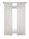 CommonWealthCote d'Azure Sheer Rod Pocket Curtain Panel 56" x 63" Ivory