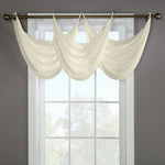 CommonWealthRhapsody Lined Light Filtering Grommet Ascot Valance 36" x 19" Ivory