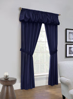 Prescott Room Darkening Rod Pocket Curtain Panel Five" One Set 80" x 84" Navy