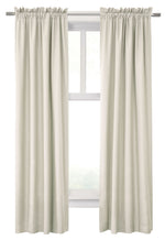 Prescott Room Darkening Pole Top Curtain Panel Pair each 40" x 84" Ivory