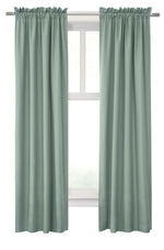 Prescott Room Darkening Pole Top Curtain Panel Pair each 40" x 63" Sage