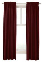 Prescott Room Darkening Pole Top Curtain Panel Pair each 40" x 84" Burgundy