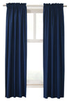 Prescott Room Darkening Pole Top Curtain Panel Pair each 40" x 63" Navy