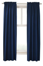 Prescott Room Darkening Pole Top Curtain Panel Pair each 40" x 63" Navy