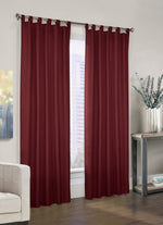 Prescott Room Darkening Tab Top Curtain Panel Pair each 40" x 63" Burgundy