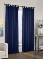 Prescott Room Darkening Tab Top Curtain Panel Pair each 40" x 63" Navy