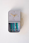 Whimsical Sardine Wall Clock – Multi-Color Nautical Kitchen Decor