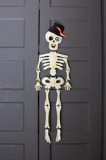 Kalalou Handpainted Halloween Skeleton Door Hanging with Movable Joints