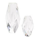 Two's Company CXN102-S2 Set of 2 Crystal Clear Glass Vase