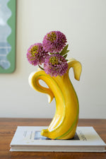 Banana Vase – Yellow Fruit Shaped Pot for Living Room or Kitchen Display by Kalalou