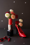 Fashion-Inspired Ceramic Vase Set – Lipstick and High Heel Decor