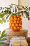 Ceramic Orange Floral Vase – Bright Citrus Decor Accent