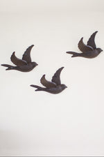 Cast Iron Flying Bird Wall Hook 0.67"H – Distressed Farmhouse Iron Hook, Set of 4 by Kalalou