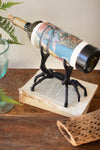 Cast Iron Crab Wine Bottle Holder – Coastal Tabletop Decor
