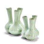 Two's Company CYC027-S2 Set of 2 Celadon 3 Stem Vase