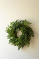 Artificial Christmas Pine Wreath – 16"D Classic Green Holiday Door & Wall Decor (Set of 2) by Kalalou