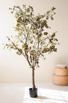 Artificial Crepe Myrtle Floor Tree – 82" Tall Faux Greenery