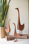 Set of Three Rustic Metal Geese – 11.5" x 7" x 30"t Large Size