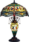 Chloe Lighting Ch3t471gd16-Dt3 Empress Tiffany-Style Dark Bronze 3 Light Double Lit Table Lamp 16" Shade