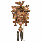 9.5" Hand-Carved Traditional German Cuckoo Clock - Maple Leaves Design By River City Clocks