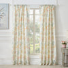 Greenland Home Fashions Chloe Window Panel Pair Pastel Floral Light Filtering Curtain Set with Tiebacks 84x84 Inch