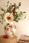 Ceramic Christmas Skier Vase With Hand-Painted Details 12" H by Kalalou