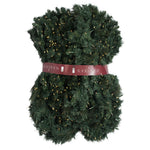 Vickerman D172451 50' X 12" Artificial Mixed Brussels Pine Garland 1200 Pvc/Hardneedle Tips Dura-Lit 550 Clear Mini Lights