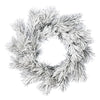 Vickerman D190924 24" Frosted Beckett Pine Artificial Christmas Wreath Unlit