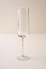 Kalalou Champagne Drinkware Set Hammered Glass 8.5" H Six Piece Flute Set
