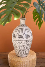 Kalalou Bird Design Terracotta Pot 20" H Decorative Plant Container