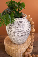 Kalalou Decorative Terracotta Pot 14" H Native Design Plant Container Set of 2