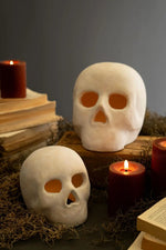 Kalalou Cement Halloween Skull Sculptures 8" H Seasonal Home Decor