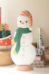 Large Colorful Metal Snowman – Christmas Sculptural Accent – 47 H – Holiday Display – Kalalou