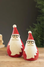 Kalalou Cement Christmas Santa Planters Set of 2 8.5" H Seasonal Home Accent