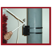 Vickerman D493045 4 .5' Double Spiral Snowflake Commercial Pole Decoration With 66 Pure White LED Lights.