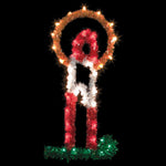 Vickerman D492043 4' Metallic Candle Halo Commercial Pole Decoration With 40 LED Lights.