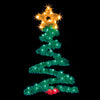 Vickerman D492047 4' Metallic Zig Zag Tree Commercial Pole Decoration With 50 LED Lights.
