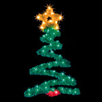 Vickerman D492047 4' Metallic Zig Zag Tree Commercial Pole Decoration With 50 LED Lights.